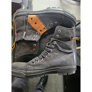 Size 10 Levi’s Black & Brown High Top Casual Sneakers Shoes